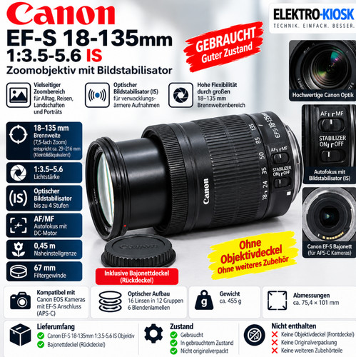 Canon zoom lens 18 135mm - canon,